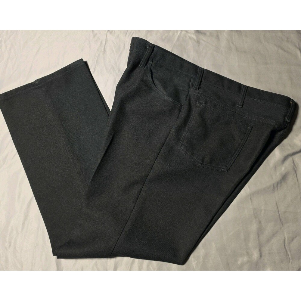 Wrangler Wrancher Dress Jeans Size 38X30 Black Bootcut Pants 82BK Rockabilly